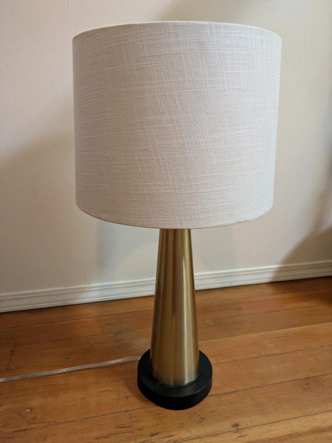 Table Lamp with Antique Gold Textured Shade