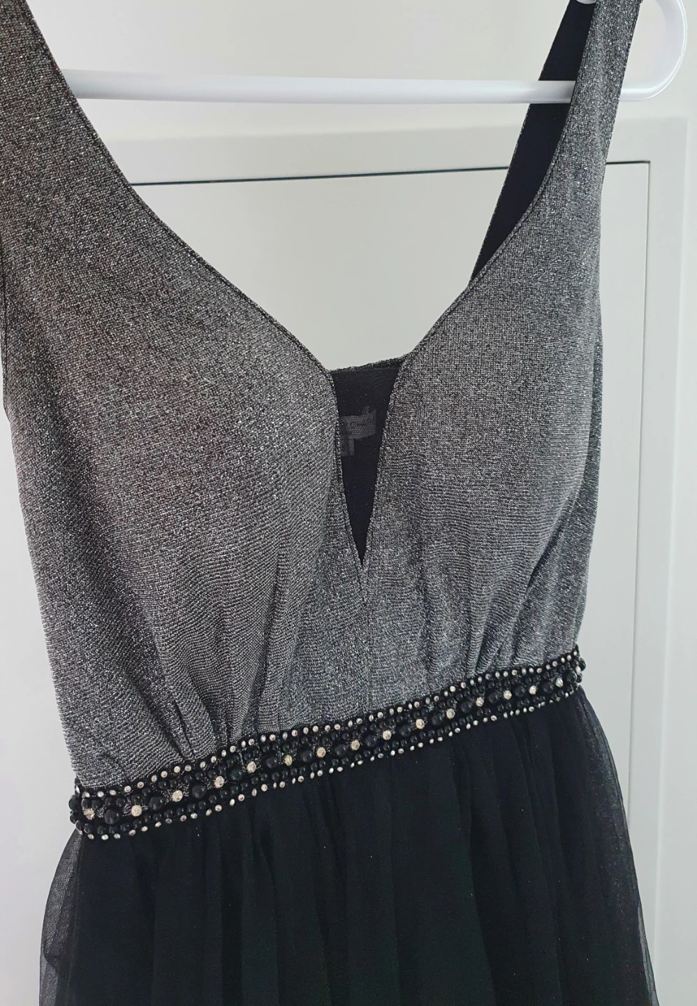Sparkly Black Tulle Formal Dress