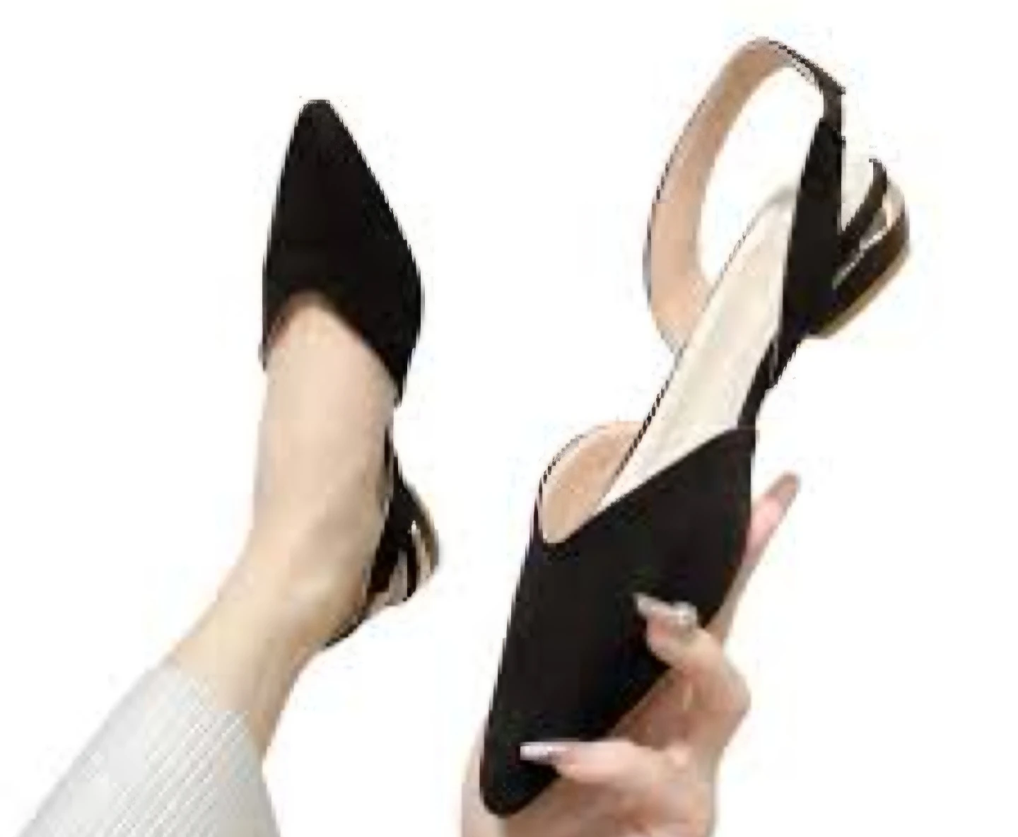 Brand new Women's Pointed Toe Sandals With Chunky Heel