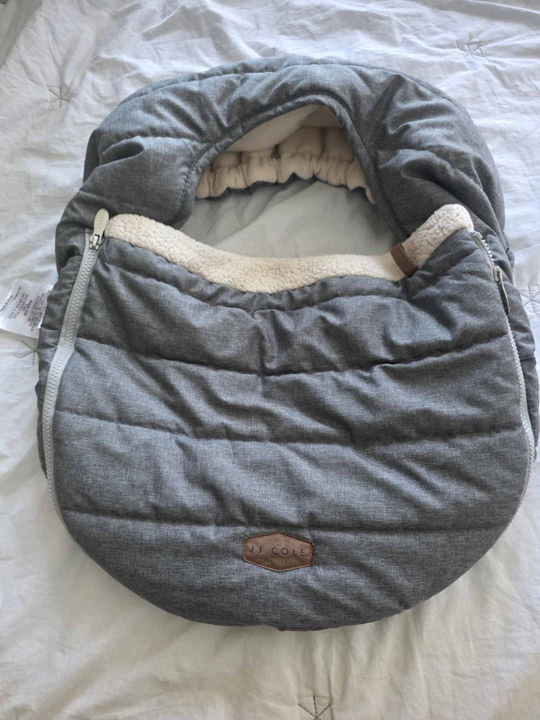 JJ Cole Grey Quilted Baby Bunting Bag