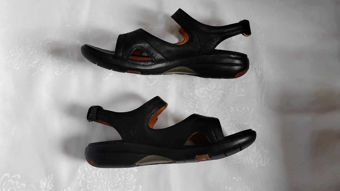 Ladies Clark's Genuine Leather Strap Sandals - photo 4