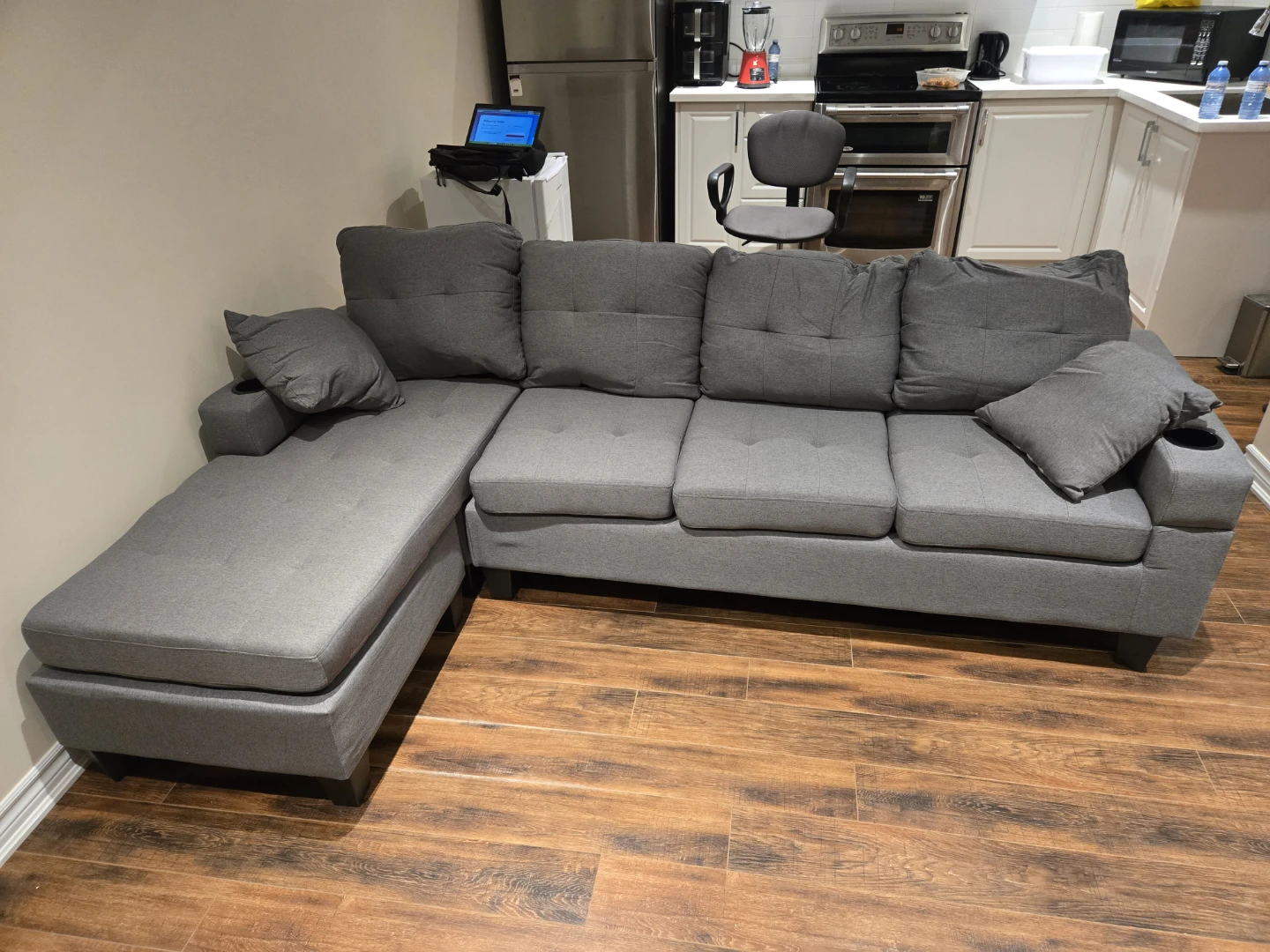 Grey Sectional Sofa 4 Seater Brand New