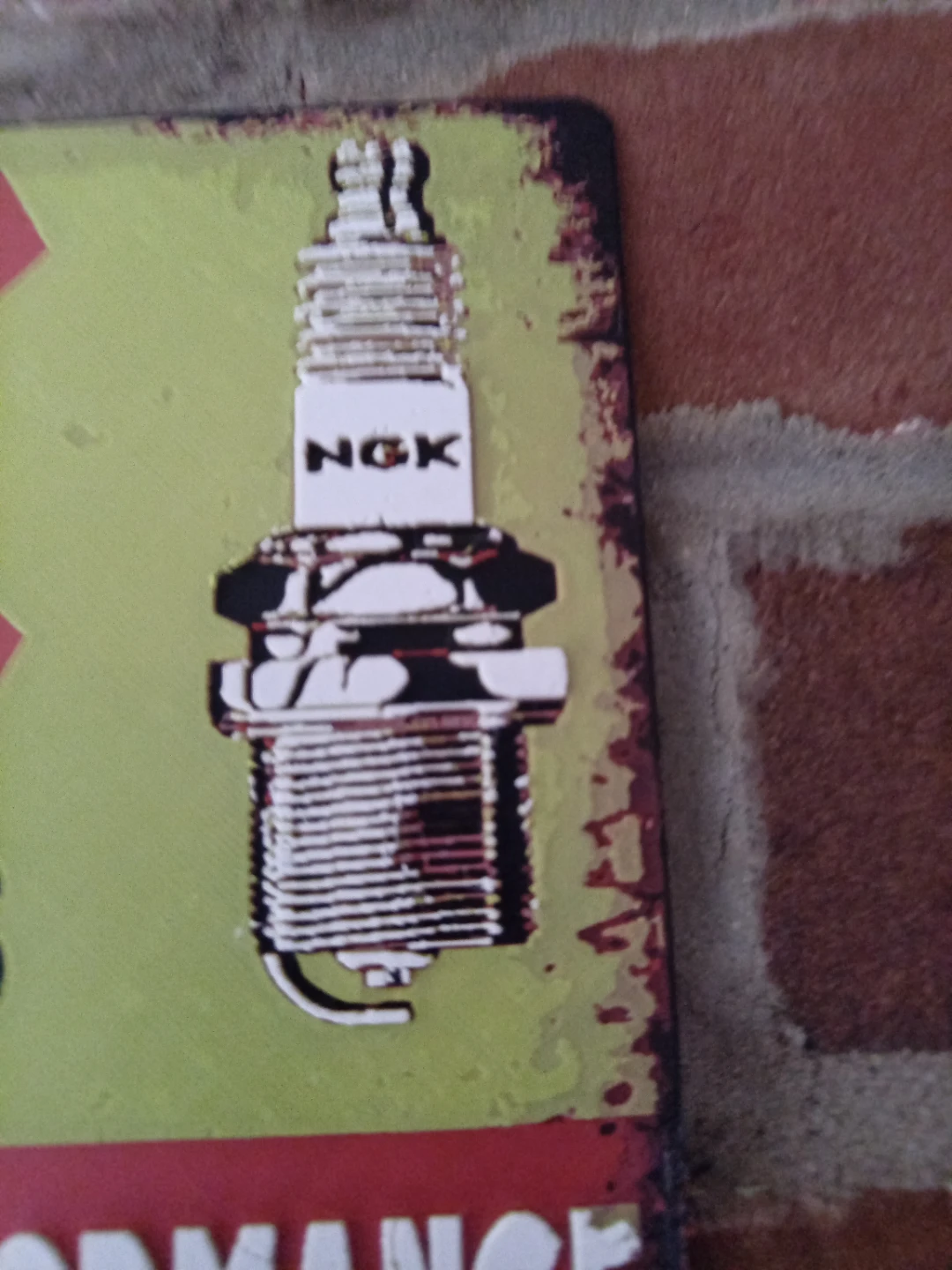 NGK Spark Plugs Metal look Sign. Made locally in gastown - photo 4