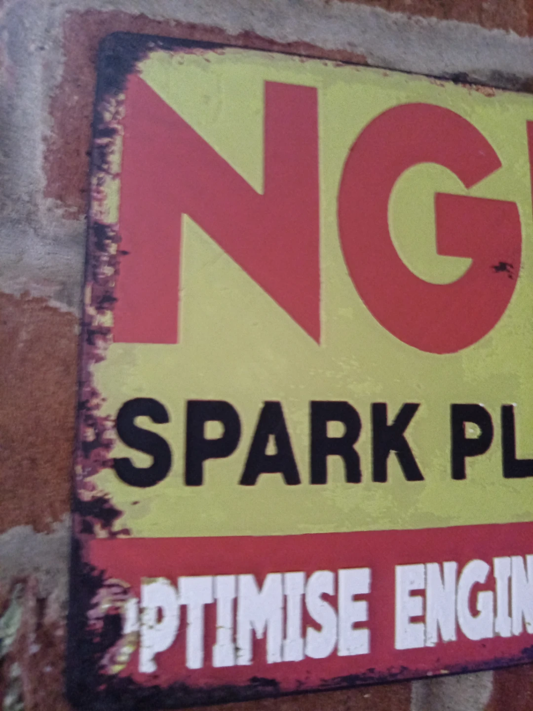NGK Spark Plugs Metal look Sign. Made locally in gastown - photo 5