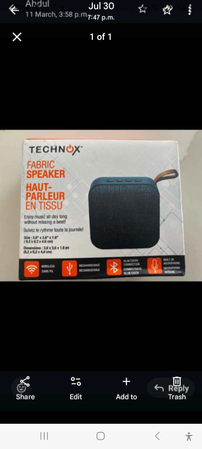 Technox Fabric Bluetooth Speaker