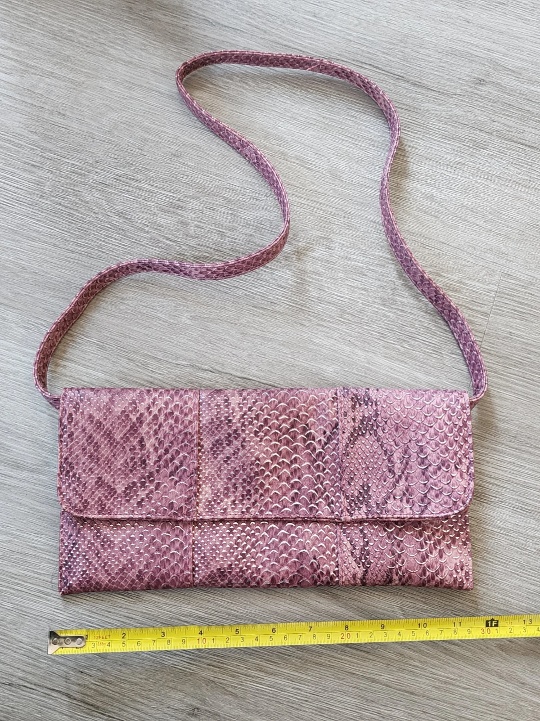 Pink Snakeskin Clutch/Shoulder Bag (NEW)