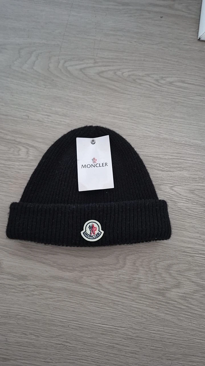 Moncler Black Beanie Hat
