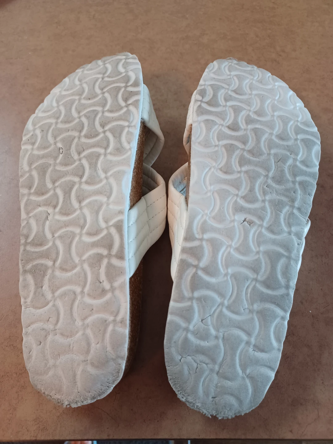 Bluenotes White Cork Slides Size 8 - photo 2