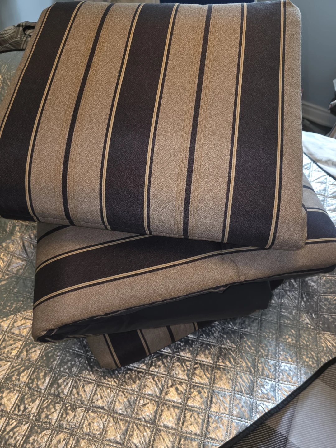 Used Patio Seat Cushions 42x21x2.8 inch - photo 5