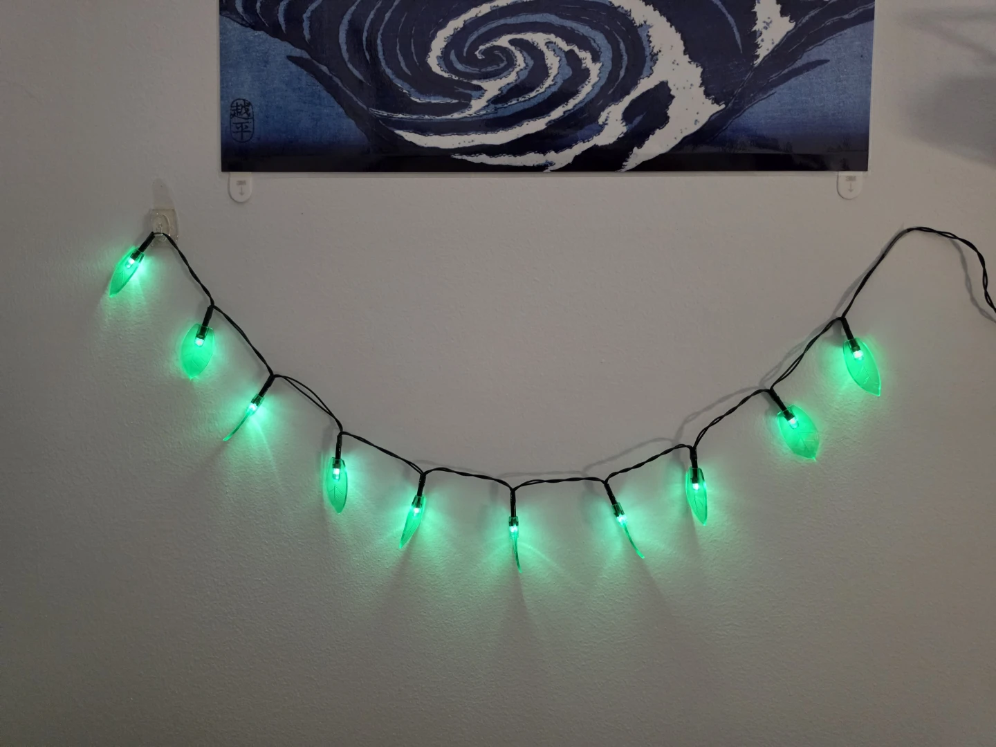 Green leaf string lights
