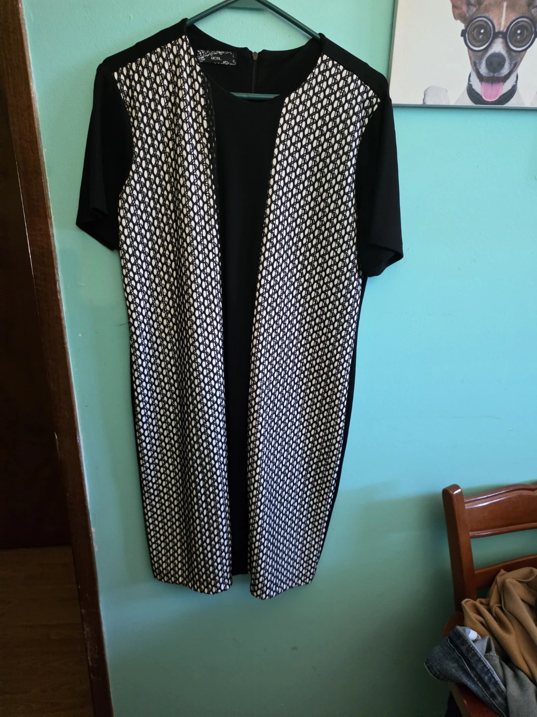 Black Dress with print