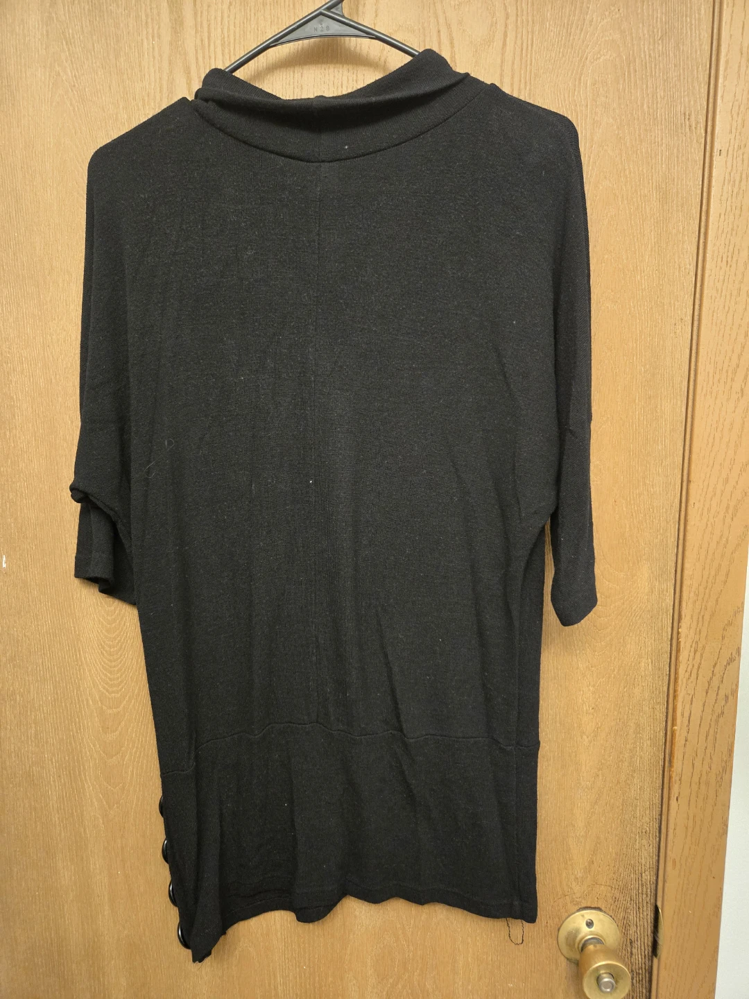 Black Button Detail Sweater Tunic - photo 3