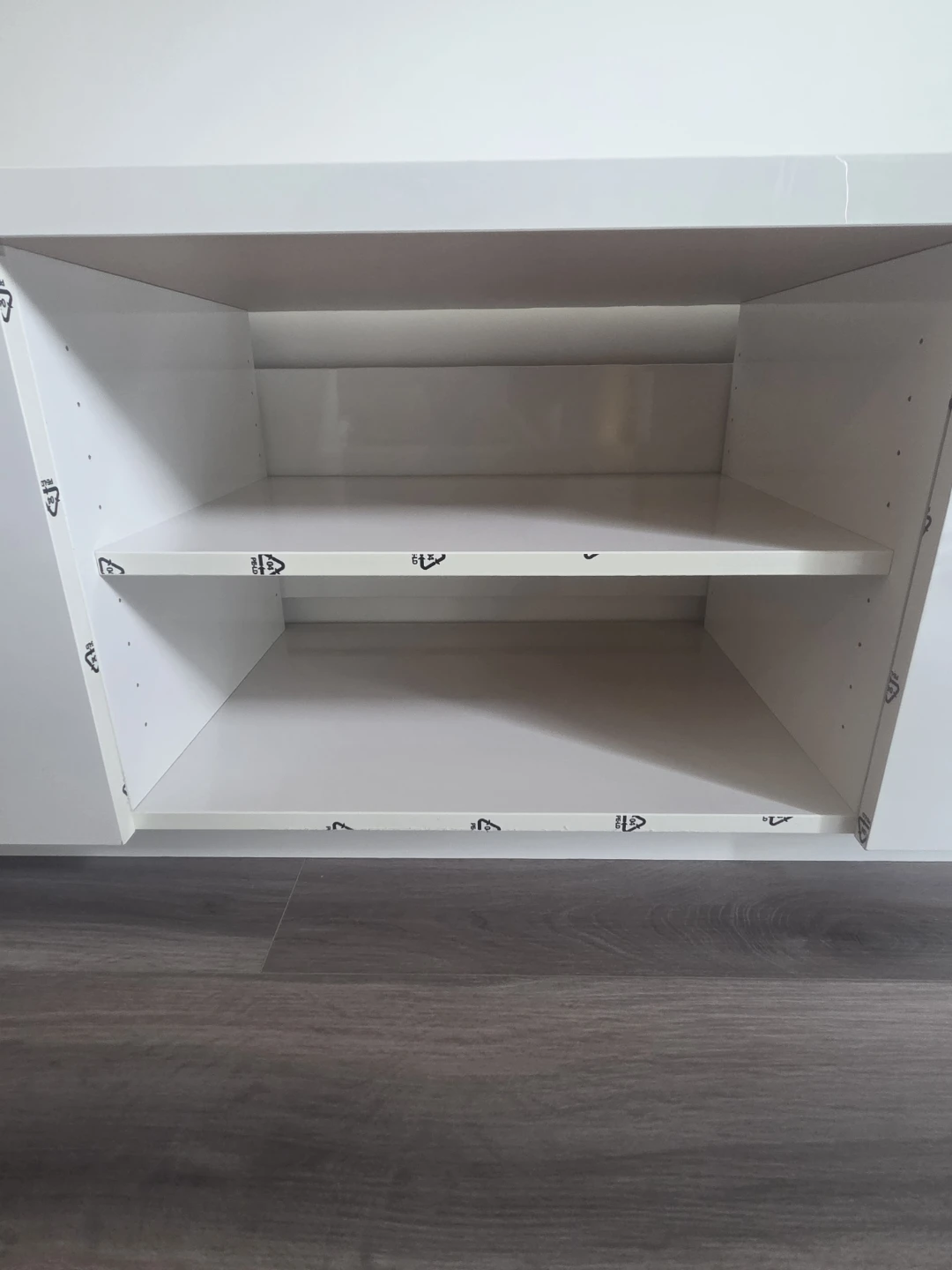 White TV Stand with Drawers and Shelves - photo 5