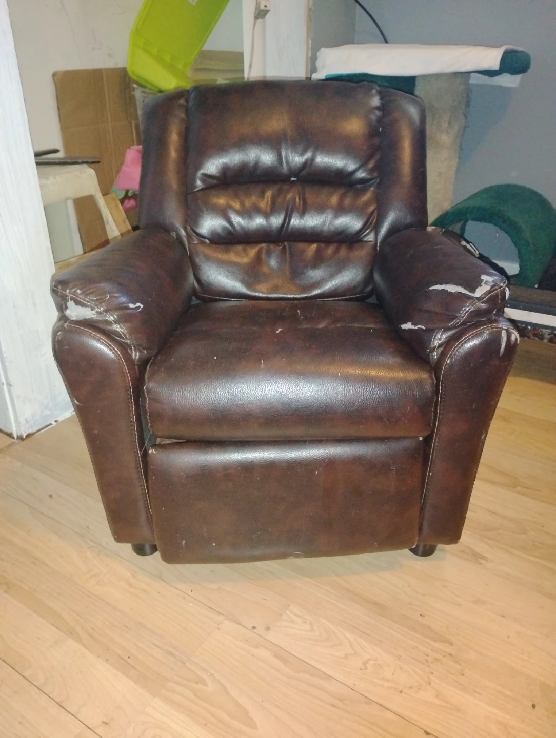 Brown Leather Recliner Chair