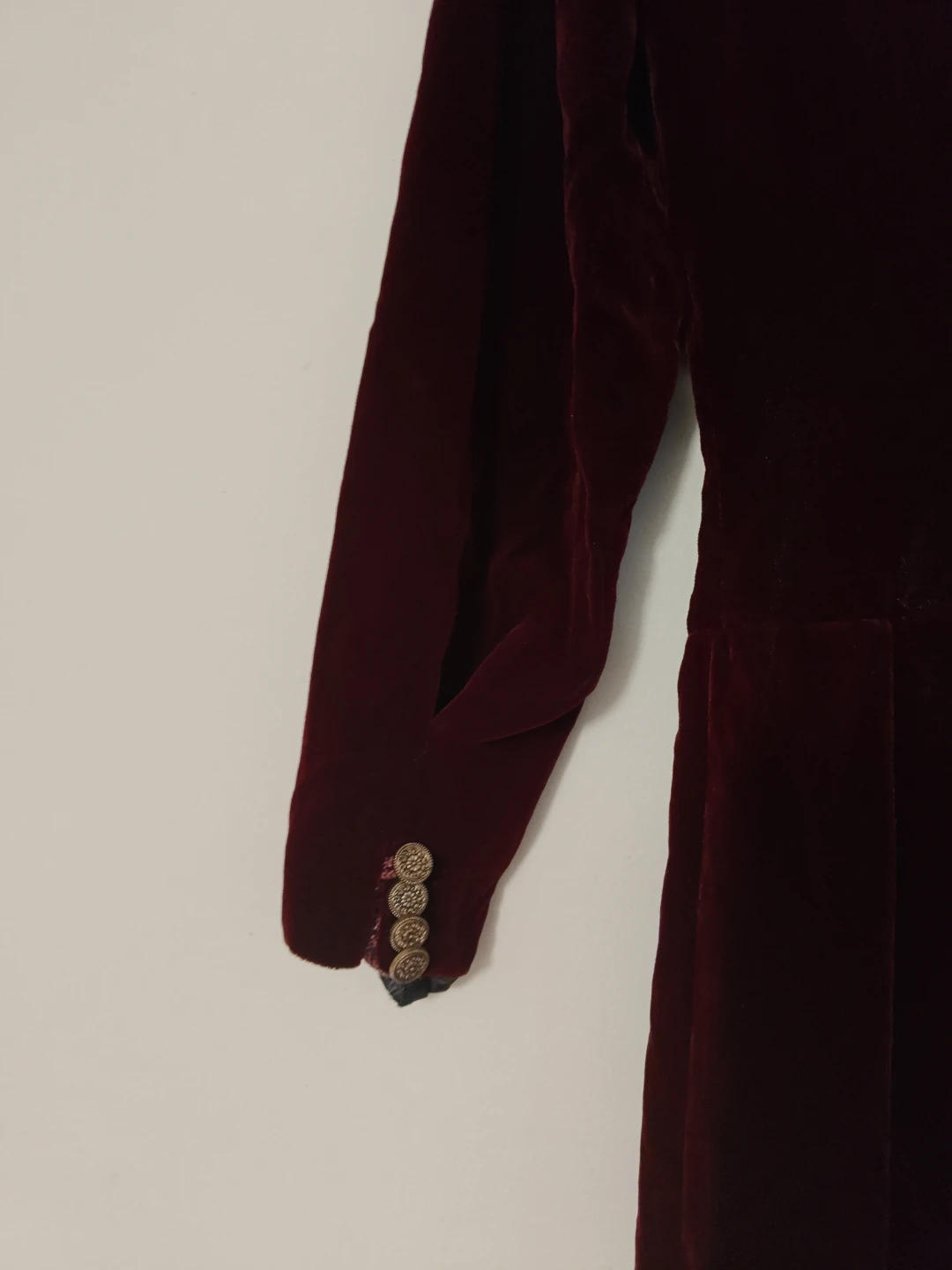 Velvet Dress with Paisley Trim - photo 5