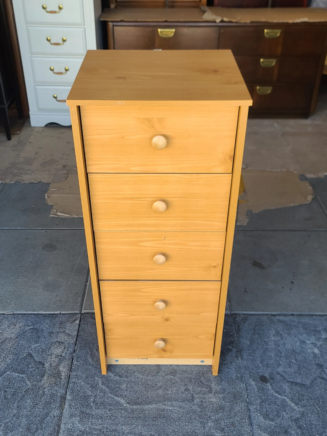 Wooden 5-Drawer Tall Dresser