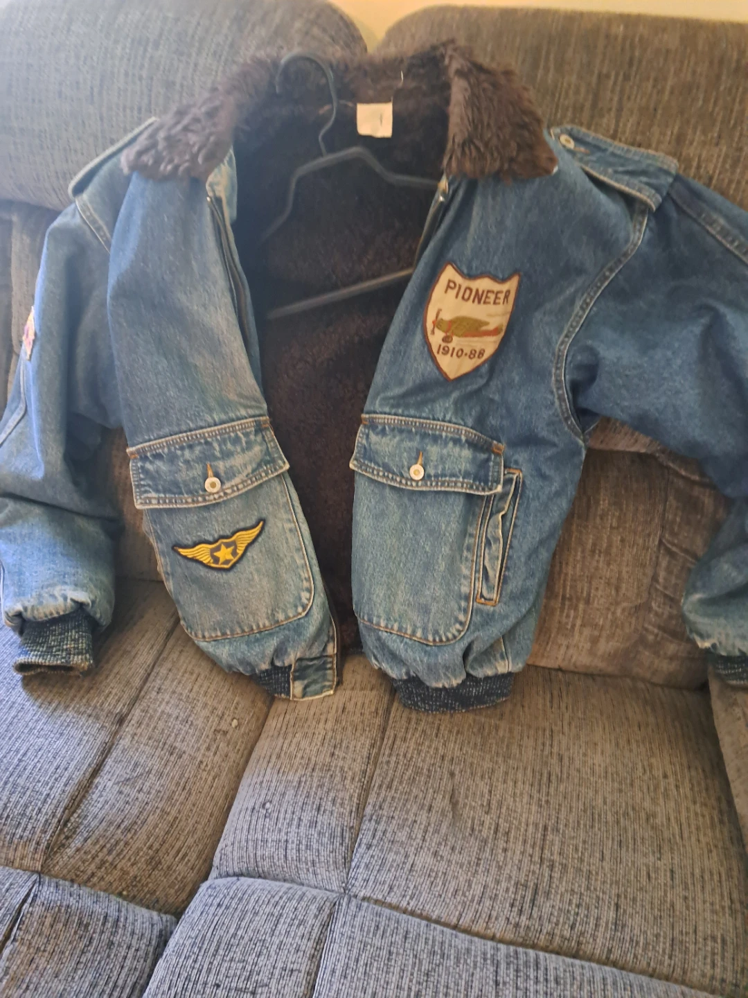 Pioneer Glenn Miller AAF Band Denim Bomber Jacket