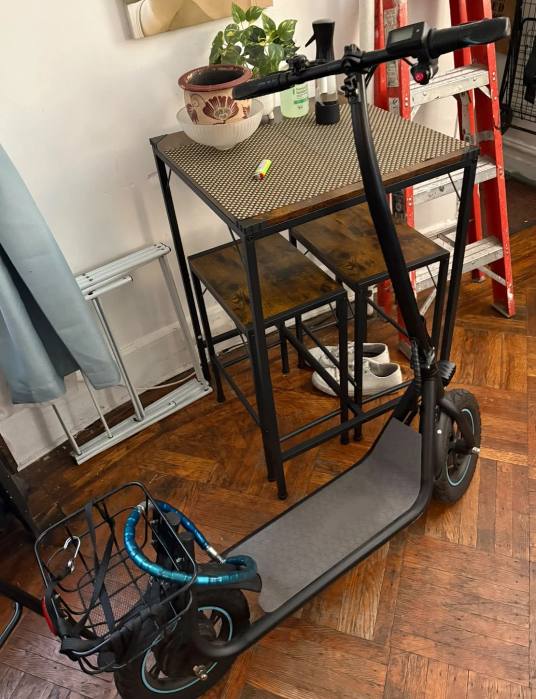 Electric Scooter with Basket