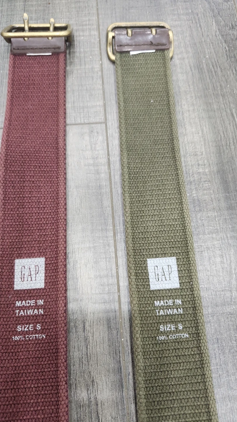 GAP Canvas Belts - Red & Green (Size S)