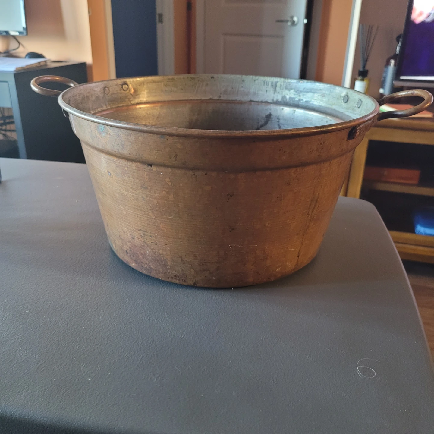 Vintage Copper Pot with Handles