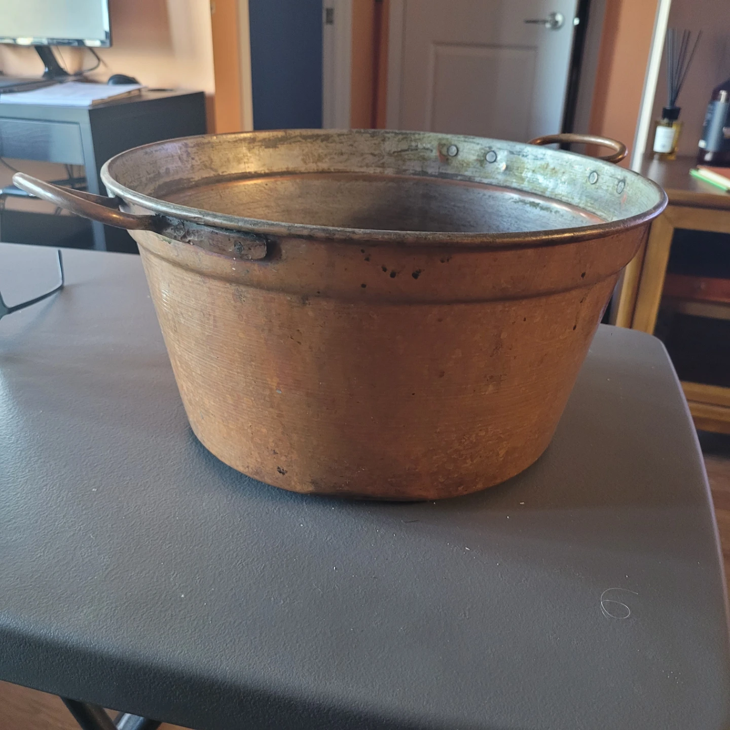 Vintage Copper Pot with Handles - photo 2