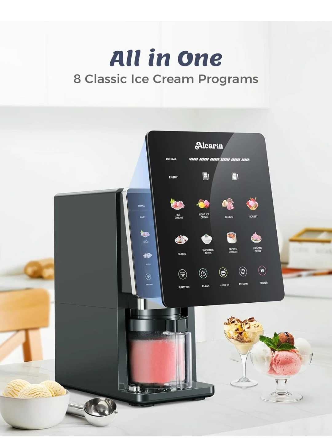 Alcarin All-in-One Ice Cream Maker - 3 Pint Capacity - photo 2