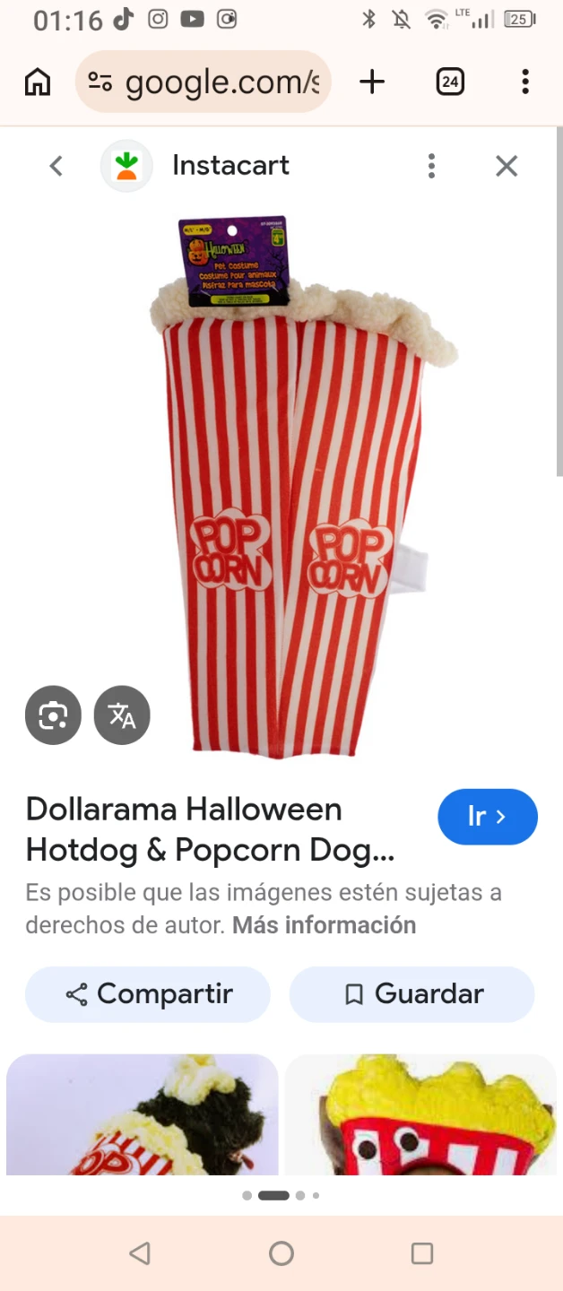Dollarama Halloween Hotdog & Popcorn Dog Costume - photo 2