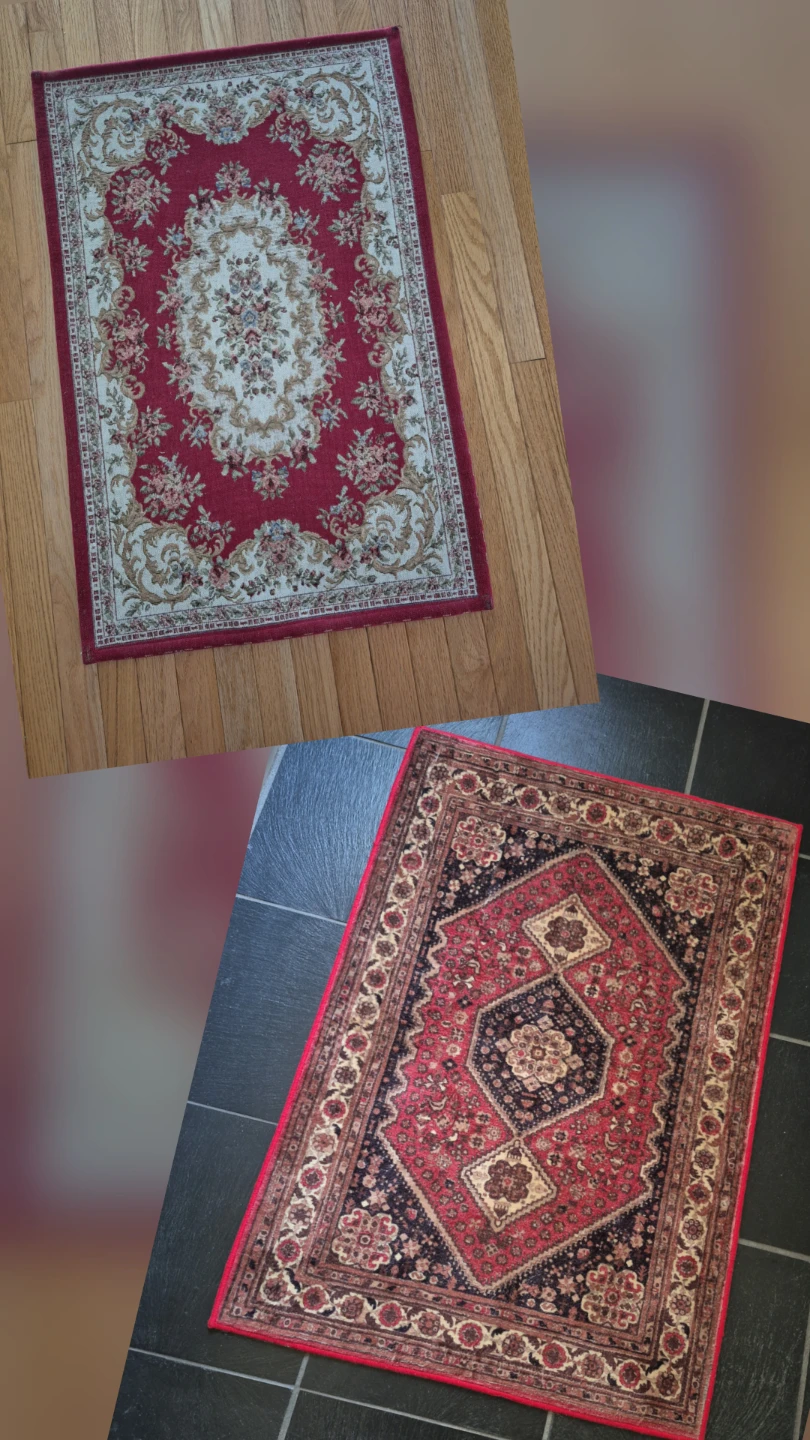 2 "Persian Carpet" Matts for Entrance Bathroom Bedside: $5 each