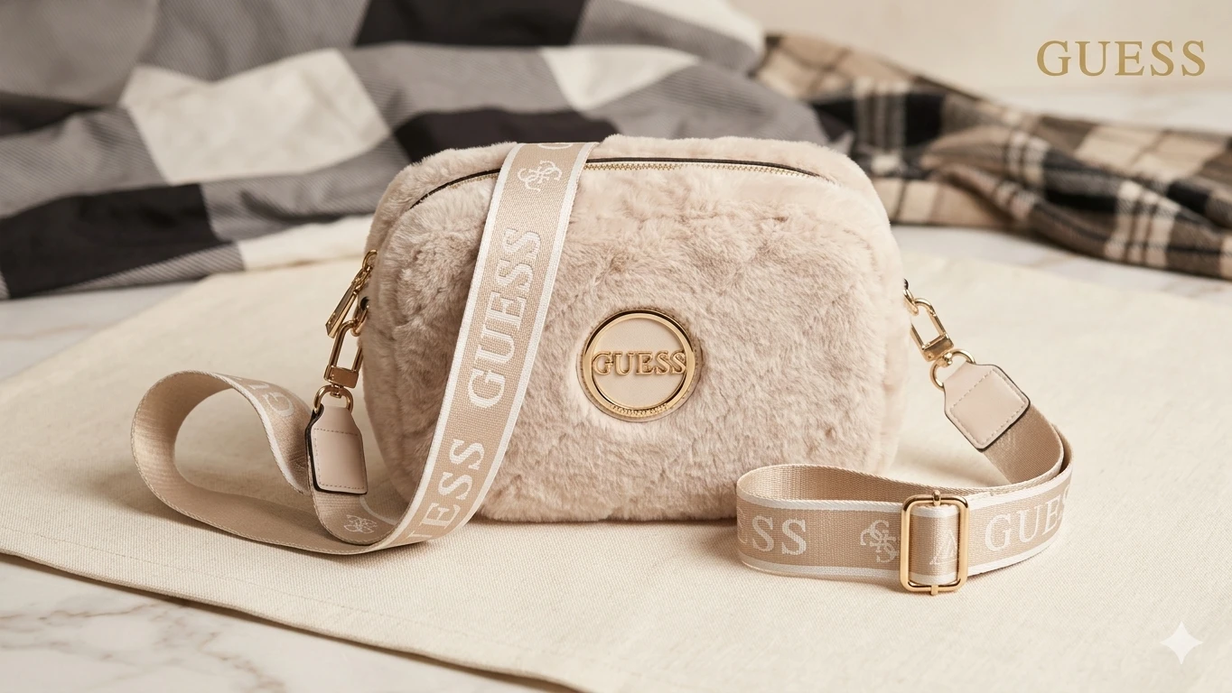 Guess Faux Fur Crossbody Bag