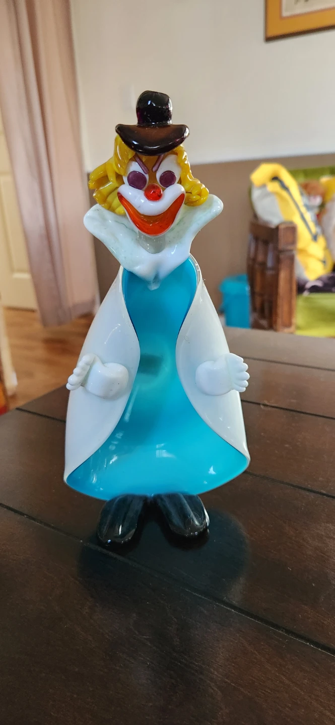 Murano glass clown ashtray