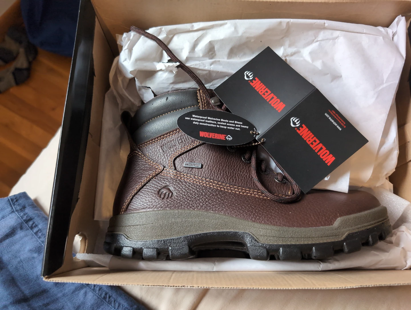 Wolverine Waterproof Soft Toe Work Boots - Size 8 - photo 3