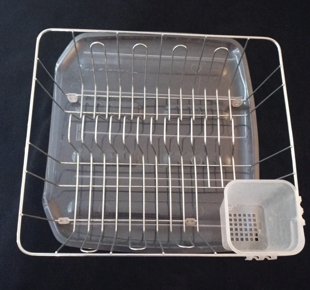 Stainless Steel Dish Rack with Utensil Holder
