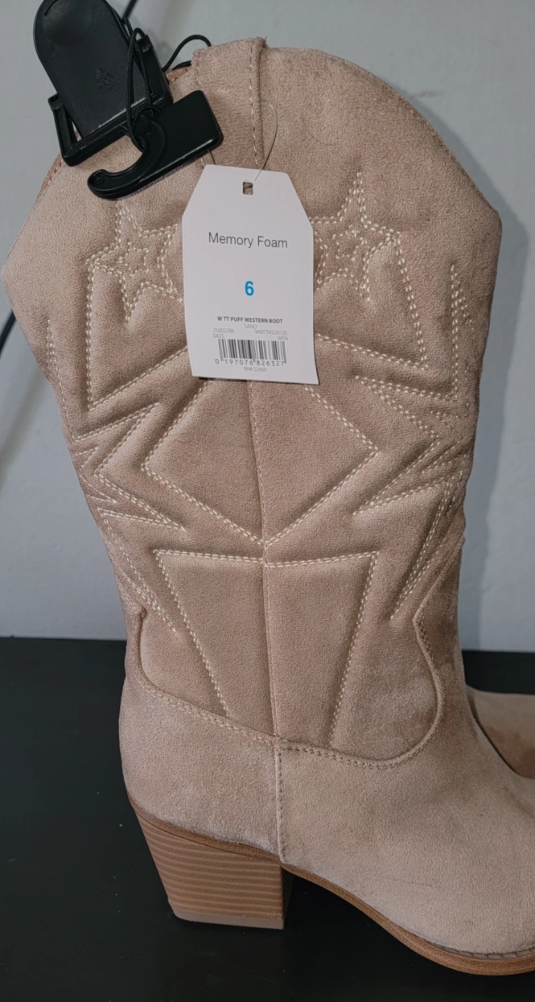 Women's Tan Western Boots Size 6 - photo 2