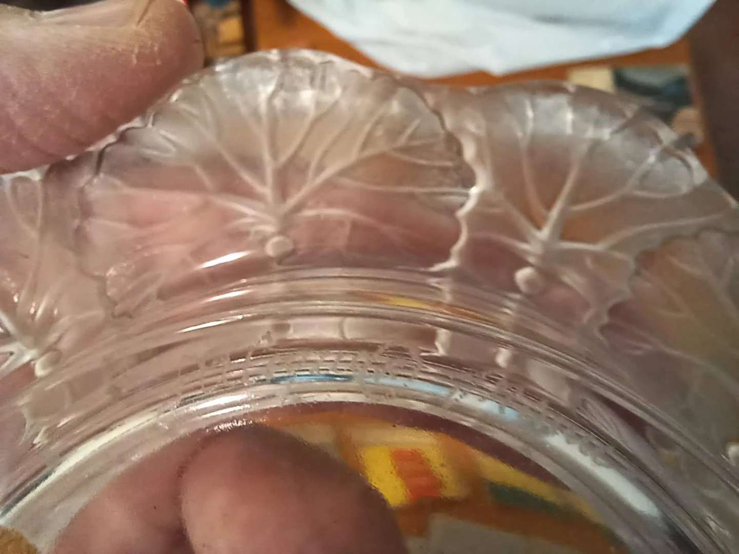 ⚽  Lalique "Honfleur" Crystal Dessert Plate