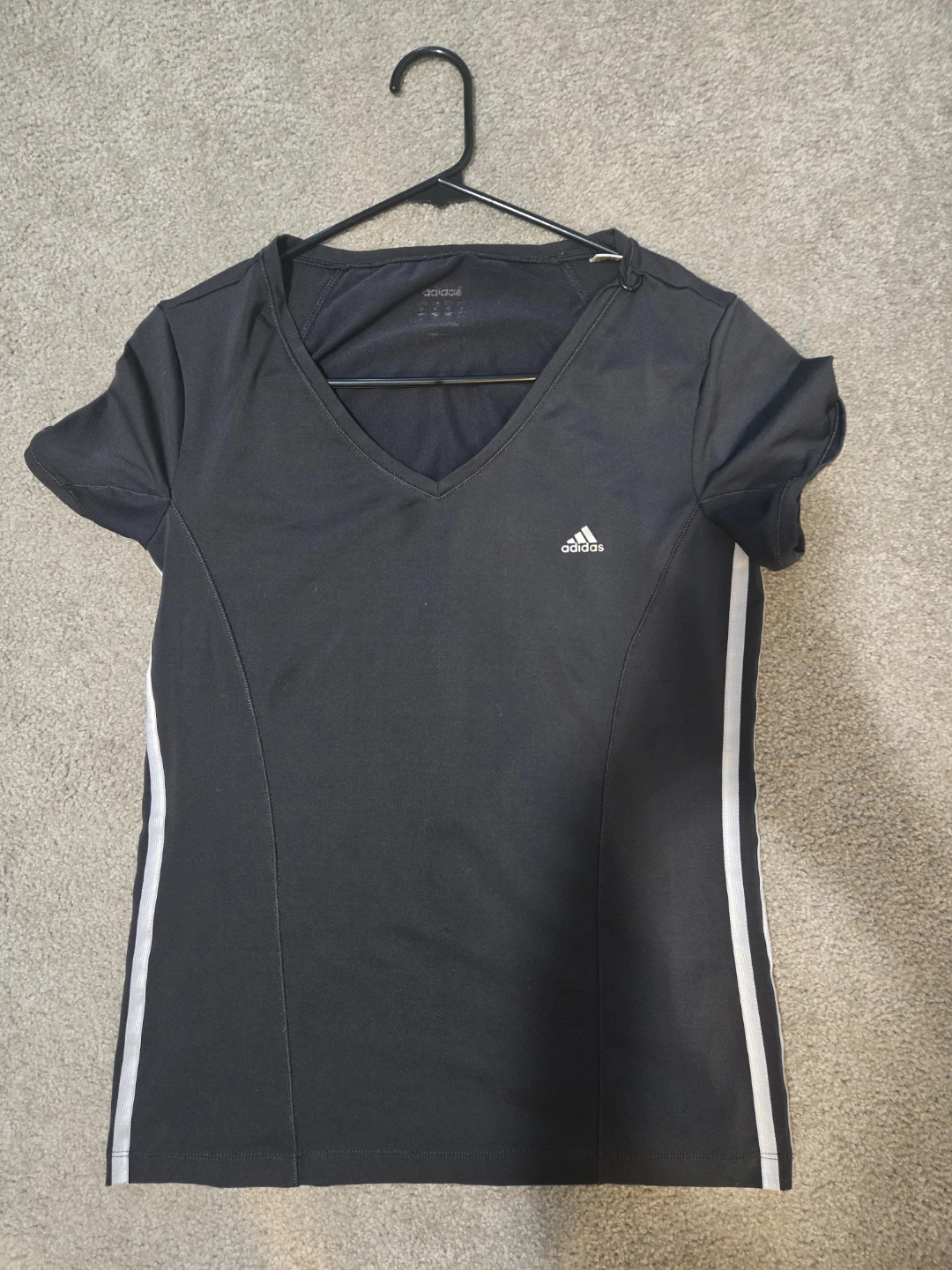 Adidas Women's Black V-Neck T-Shirt