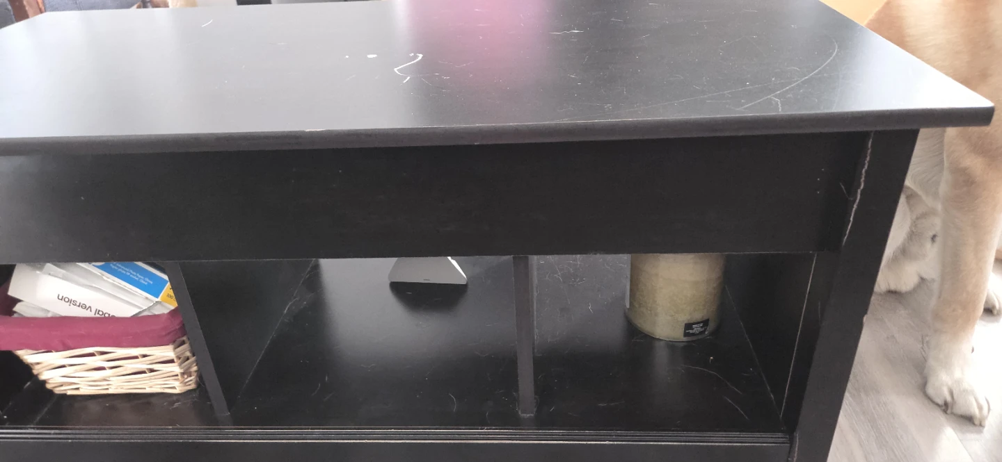 Lift Top Black Coffee Table with Storage - photo 2