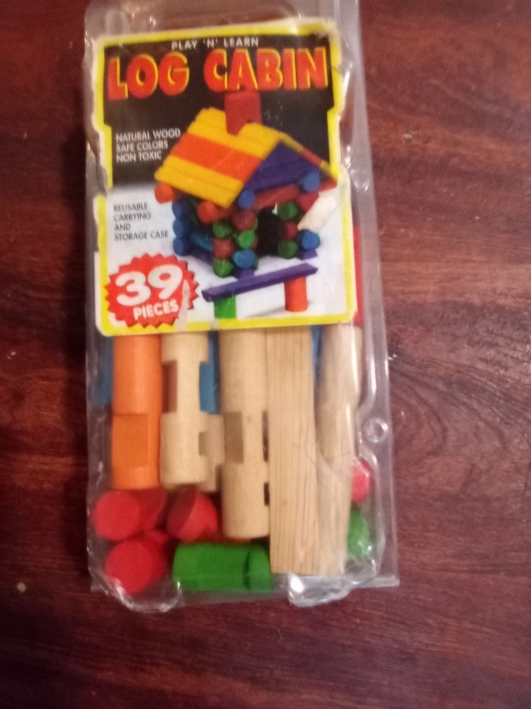 Play 'n' Learn Log Cabin Building Toy - 39 Pieces