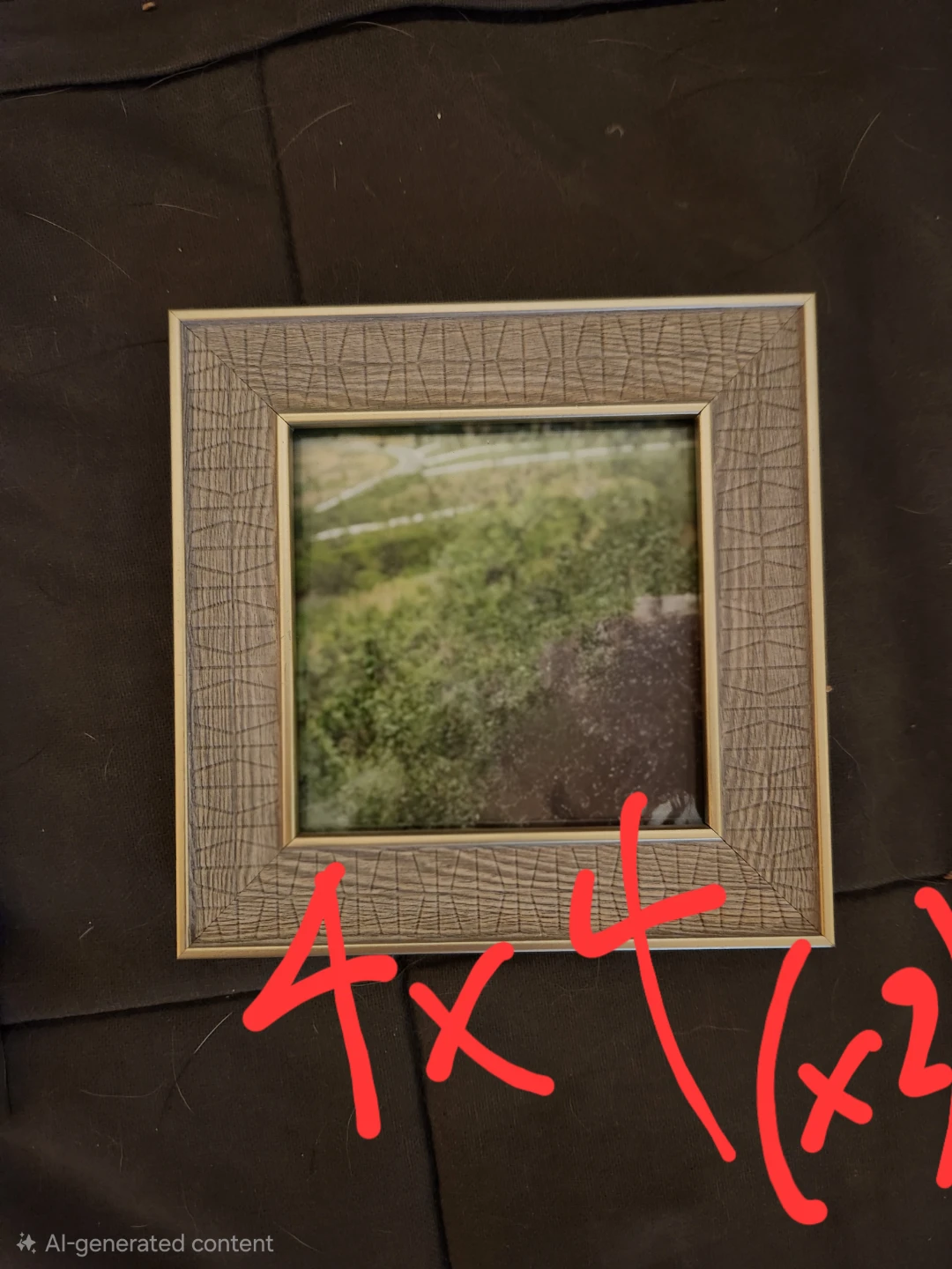 2 Gray Textured 4x4 Picture Frames ⚽