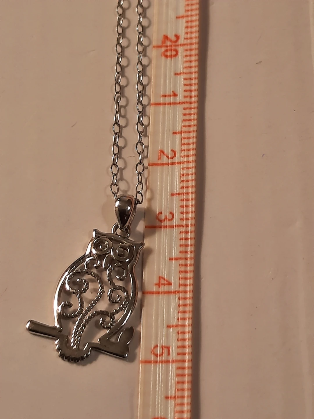 Silver 925 Owl Pendant Necklace - photo 4