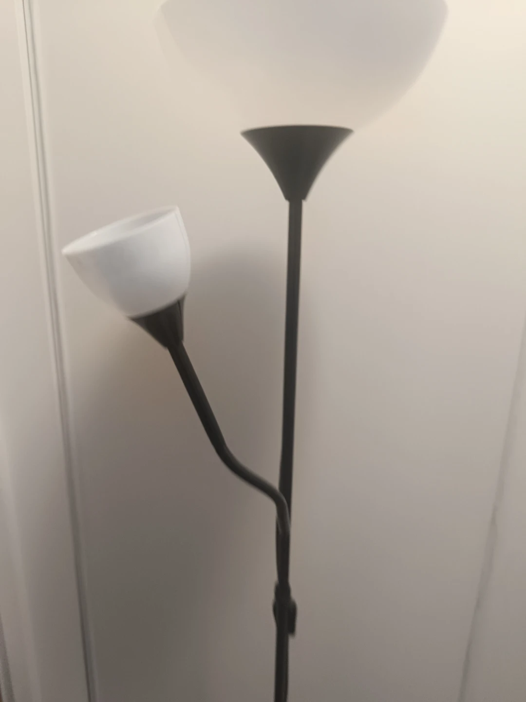 White and Black Floor Lamp with Adjustable Spot Light - photo 2