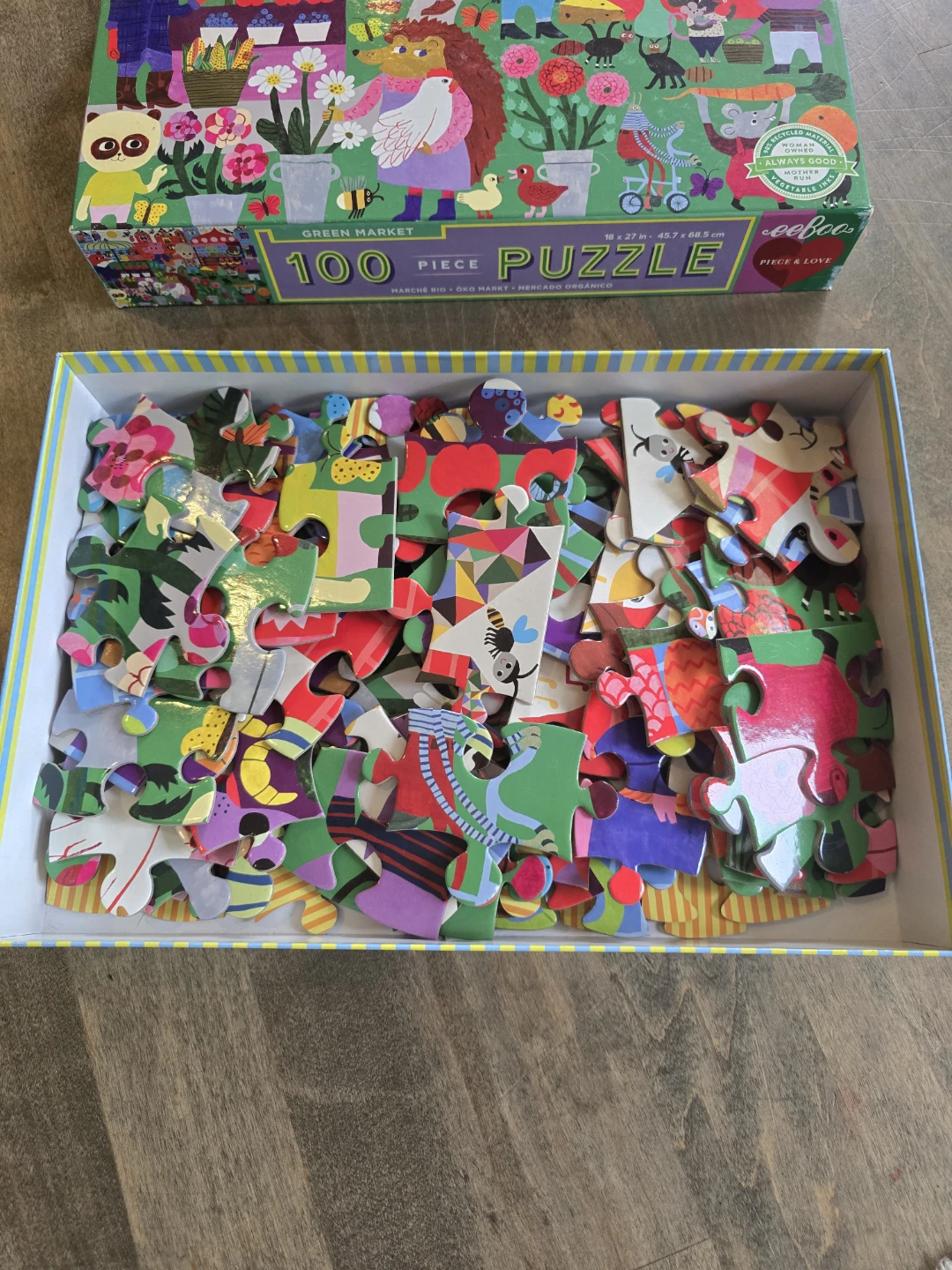 eeBoo Green Market 100 Piece Puzzle - photo 2