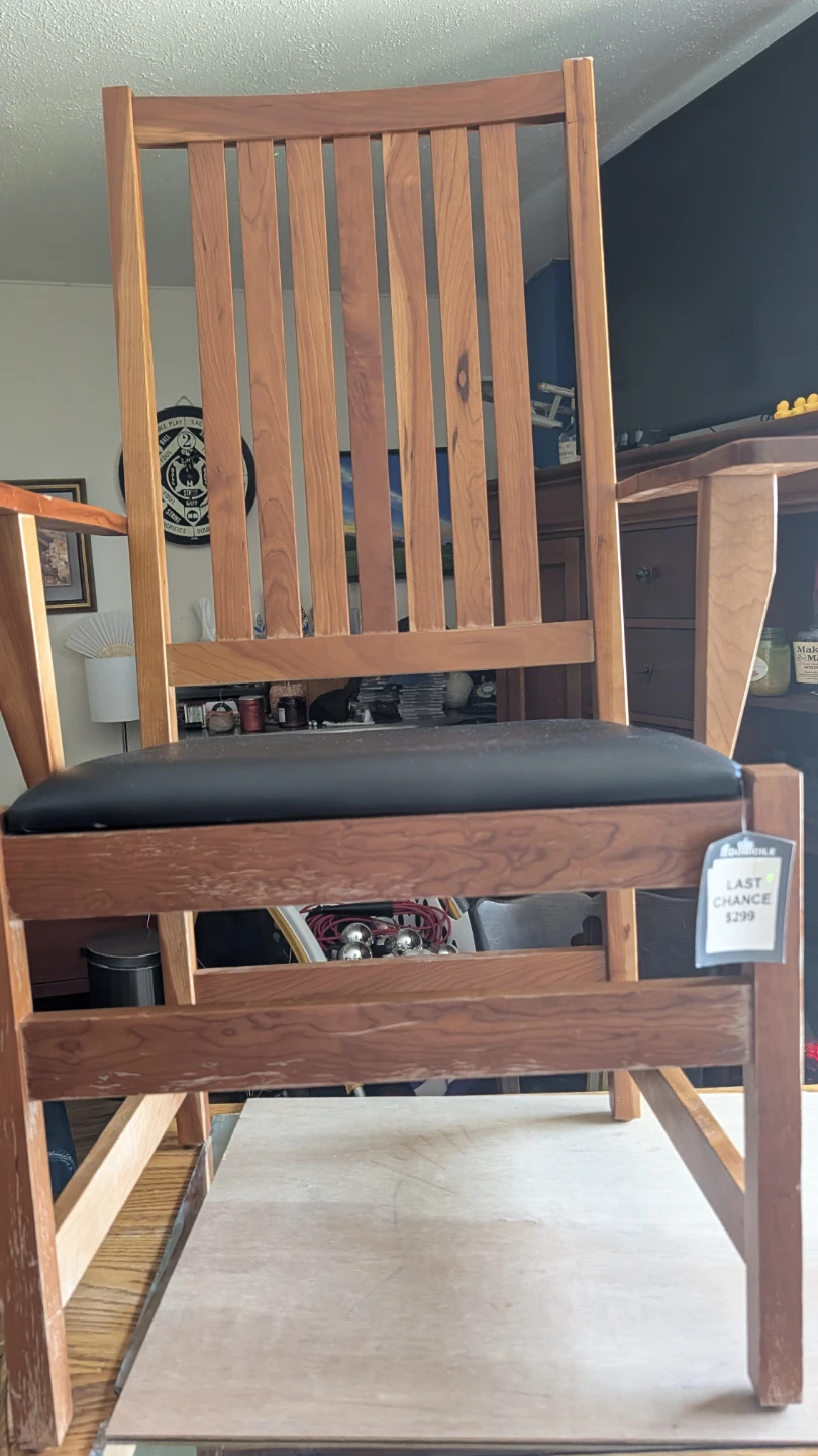 Wooden Chair with Padded Seat