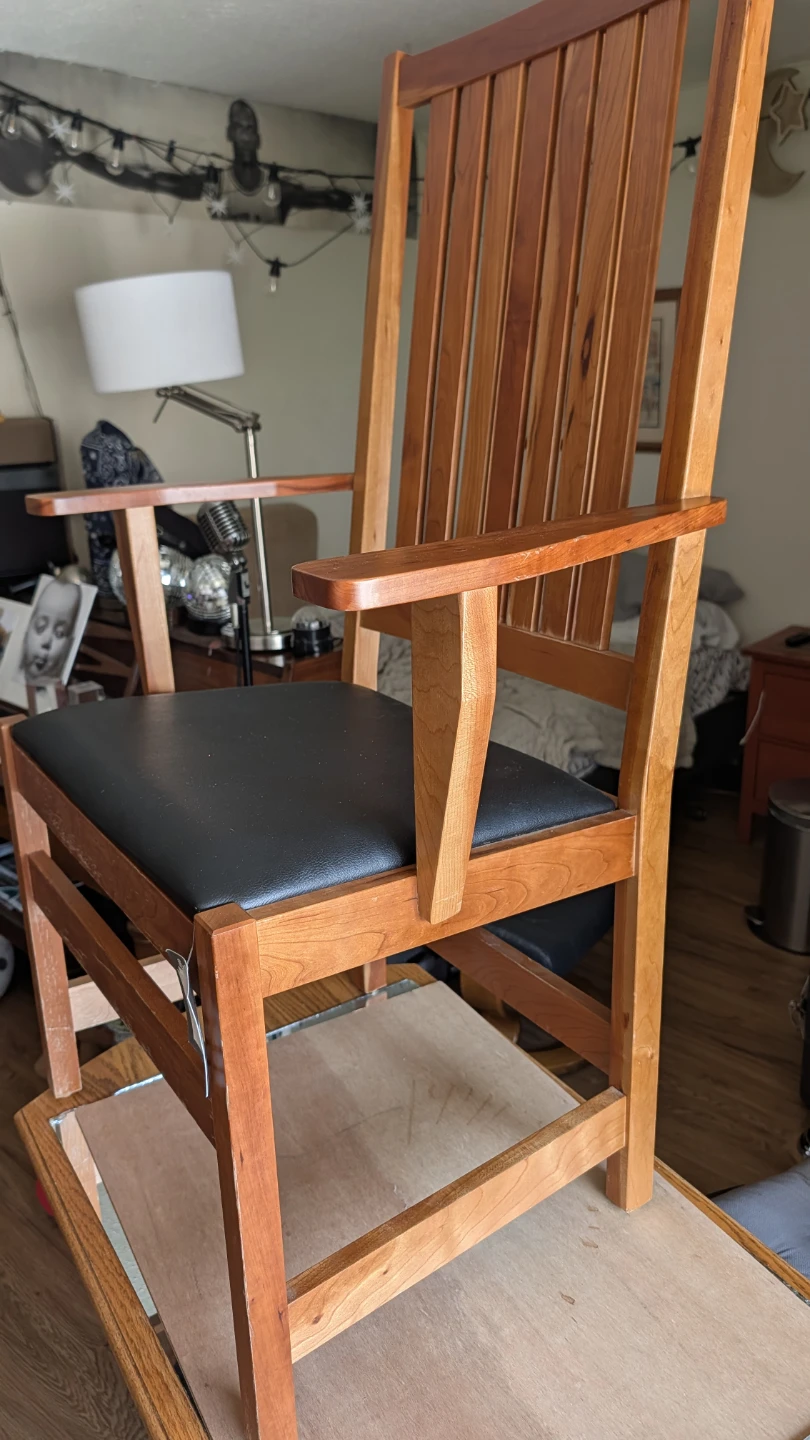 Wooden Chair with Padded Seat - photo 2