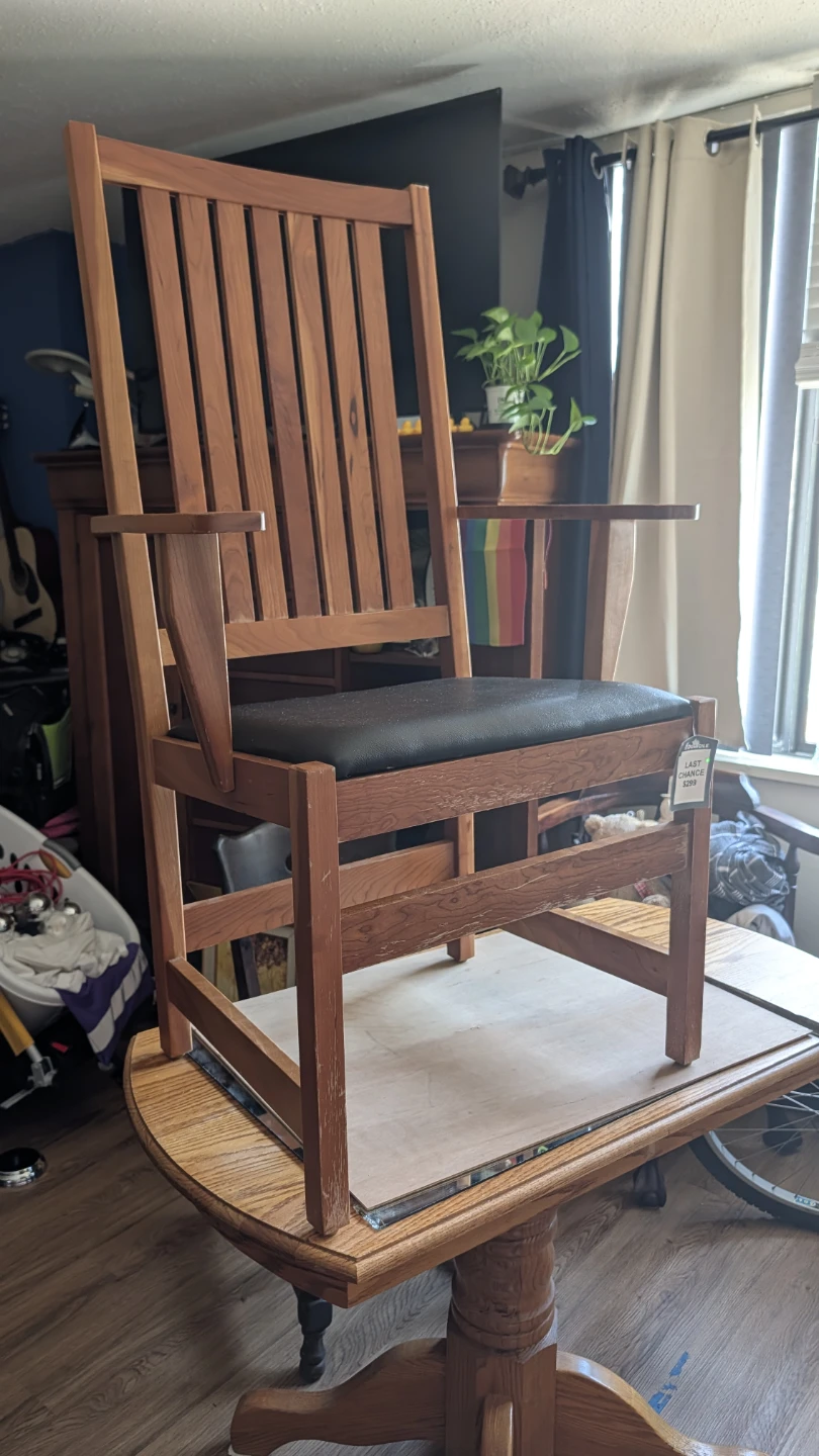 Wooden Chair with Padded Seat - photo 3
