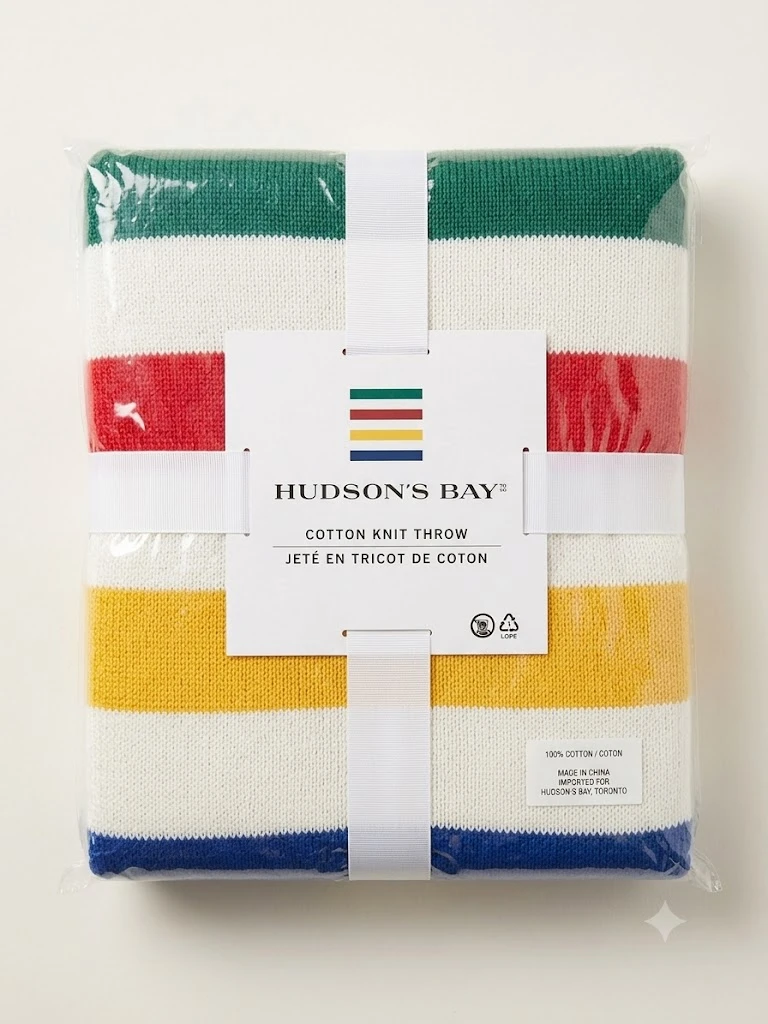 Hudson's Bay Cotton Knit Throw