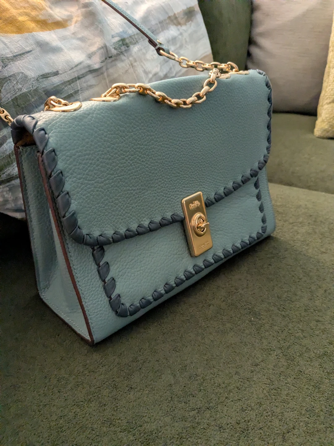 Coach Lane Shoulder Bag With Whipstitch in Marine Multi - photo 2