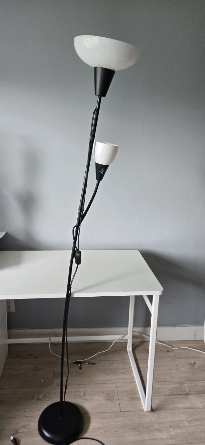 Black Floor Lamp with Two Lights - photo 2