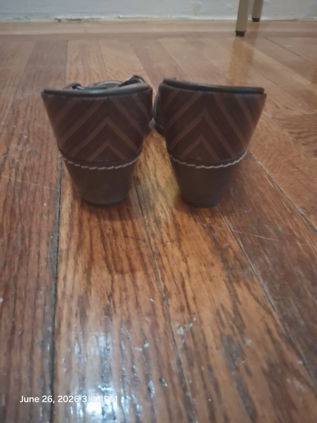 Cole Haan Wedge Sandals Brown Leather Women's Size 9 - photo 3