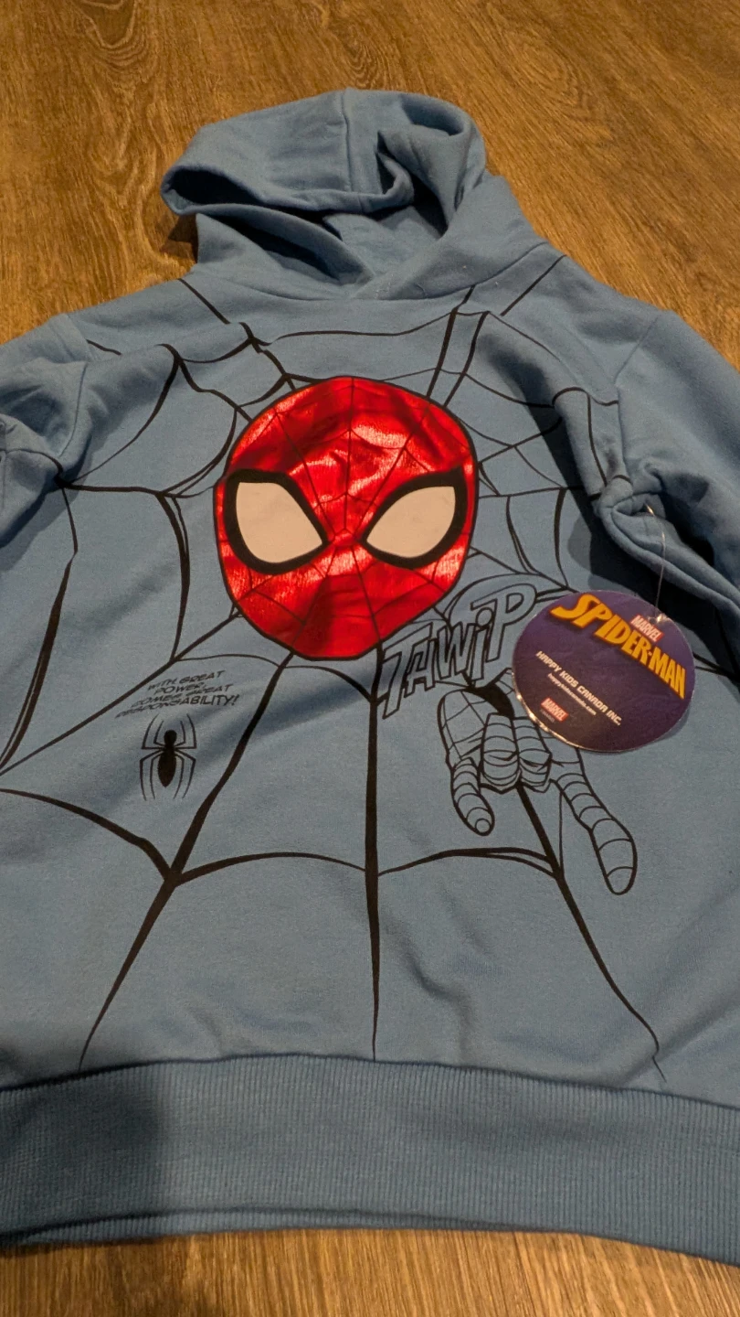 Spiderman Blue Hoodie - Size 8 ⚽ - photo 2