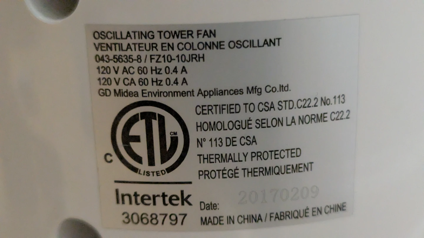 Noma 39" Oscillating Tower Floor Fan+ REMOTE CONTROL!! - photo 3